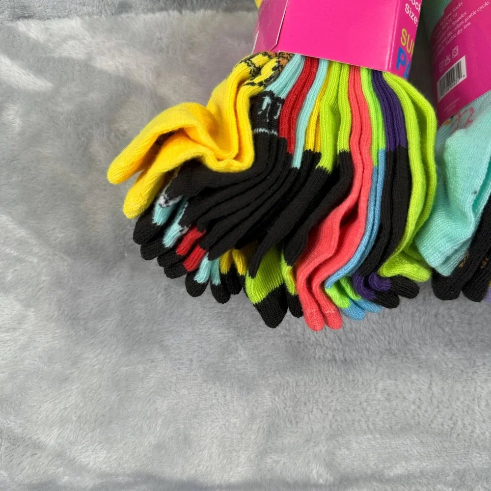 Girls No Show Socks 20 Pair Bundle Multi Color Low Cut Size 6-8 GN29-10 GN31-10